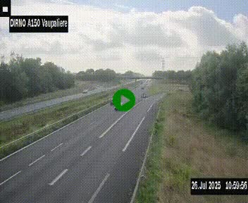 <h2>Webcam autoroute A150 à hauteur de La Vaupalière en périphérie de Rouen. Vue orientée vers Rouen</h2>