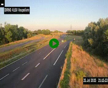 <h2>Webcam autoroute A150 à hauteur de La Vaupalière en périphérie de Rouen. Vue orientée vers Rouen</h2>