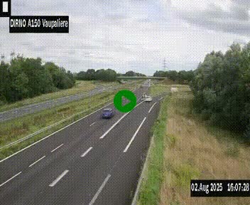<h2>Webcam autoroute A150 à hauteur de La Vaupalière en périphérie de Rouen. Vue orientée vers Rouen</h2>