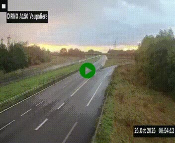 <h2>Webcam autoroute A150 à hauteur de La Vaupalière en périphérie de Rouen. Vue orientée vers Rouen</h2>