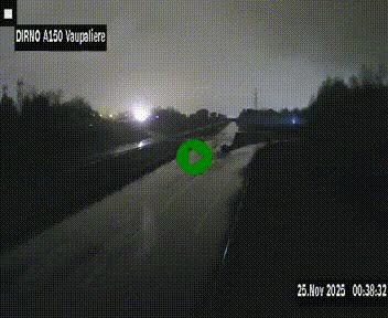 <h2>Webcam autoroute A150 à hauteur de La Vaupalière en périphérie de Rouen. Vue orientée vers Rouen</h2>