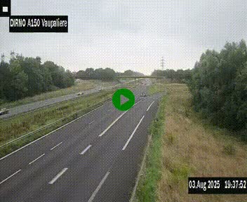 <h2>Webcam autoroute A150 à hauteur de La Vaupalière en périphérie de Rouen. Vue orientée vers Rouen</h2>