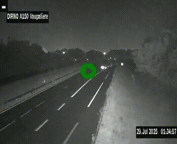<h2>Webcam autoroute A150 à hauteur de La Vaupalière en périphérie de Rouen. Vue orientée vers Rouen</h2>