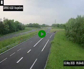 Webcam autoroute A150 à hauteur de La Vaupalière en périphérie de Rouen. Vue orientée vers Rouen