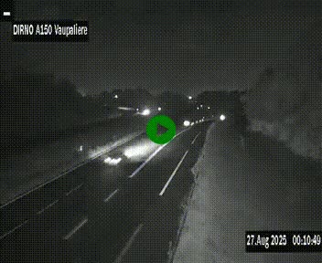 <h2>Webcam autoroute A150 à hauteur de La Vaupalière en périphérie de Rouen. Vue orientée vers Rouen</h2>