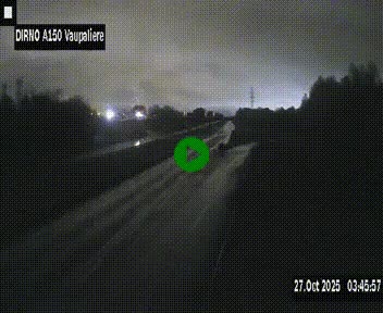 <h2>Webcam autoroute A150 à hauteur de La Vaupalière en périphérie de Rouen. Vue orientée vers Rouen</h2>