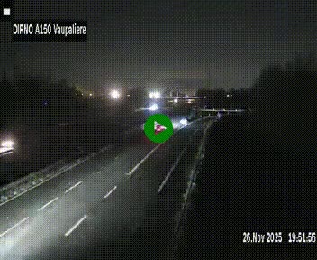 <h2>Webcam autoroute A150 à hauteur de La Vaupalière en périphérie de Rouen. Vue orientée vers Rouen</h2>
