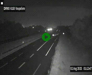 <h2>Webcam autoroute A150 à hauteur de La Vaupalière en périphérie de Rouen. Vue orientée vers Rouen</h2>
