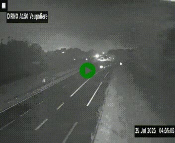 <h2>Webcam autoroute A150 à hauteur de La Vaupalière en périphérie de Rouen. Vue orientée vers Rouen</h2>
