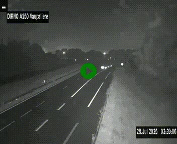 <h2>Webcam autoroute A150 à hauteur de La Vaupalière en périphérie de Rouen. Vue orientée vers Rouen</h2>