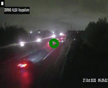 <h2>Webcam autoroute A150 à hauteur de La Vaupalière en périphérie de Rouen. Vue orientée vers Rouen</h2>