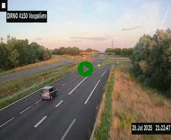 <h2>Webcam autoroute A150 à hauteur de La Vaupalière en périphérie de Rouen. Vue orientée vers Rouen</h2>