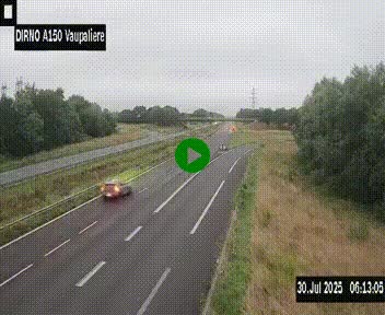 <h2>Webcam autoroute A150 à hauteur de La Vaupalière en périphérie de Rouen. Vue orientée vers Rouen</h2>