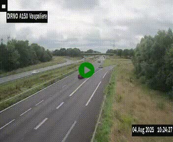 <h2>Webcam autoroute A150 à hauteur de La Vaupalière en périphérie de Rouen. Vue orientée vers Rouen</h2>