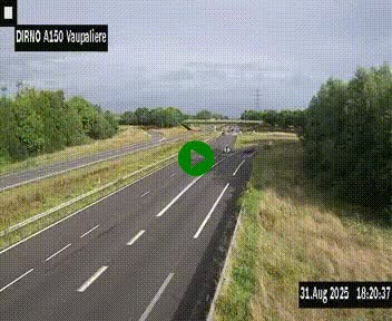 <h2>Webcam autoroute A150 à hauteur de La Vaupalière en périphérie de Rouen. Vue orientée vers Rouen</h2>