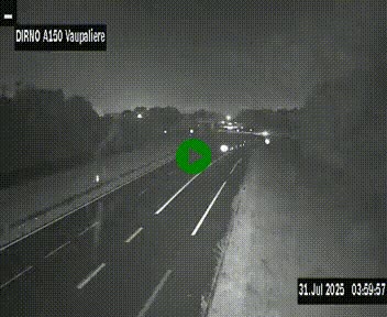 <h2>Webcam autoroute A150 à hauteur de La Vaupalière en périphérie de Rouen. Vue orientée vers Rouen</h2>