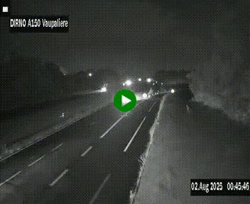 <h2>Webcam autoroute A150 à hauteur de La Vaupalière en périphérie de Rouen. Vue orientée vers Rouen</h2>