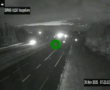 <h2>Webcam autoroute A150 à hauteur de La Vaupalière en périphérie de Rouen. Vue orientée vers Rouen</h2>