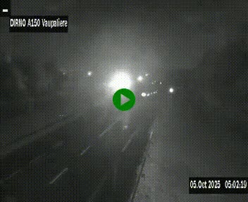 <h2>Webcam autoroute A150 à hauteur de La Vaupalière en périphérie de Rouen. Vue orientée vers Rouen</h2>