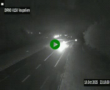 <h2>Webcam autoroute A150 à hauteur de La Vaupalière en périphérie de Rouen. Vue orientée vers Rouen</h2>