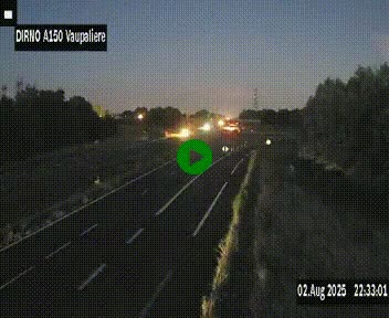 <h2>Webcam autoroute A150 à hauteur de La Vaupalière en périphérie de Rouen. Vue orientée vers Rouen</h2>