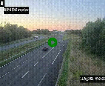 <h2>Webcam autoroute A150 à hauteur de La Vaupalière en périphérie de Rouen. Vue orientée vers Rouen</h2>