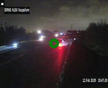 <h2>Webcam autoroute A150 à hauteur de La Vaupalière en périphérie de Rouen. Vue orientée vers Rouen</h2>
