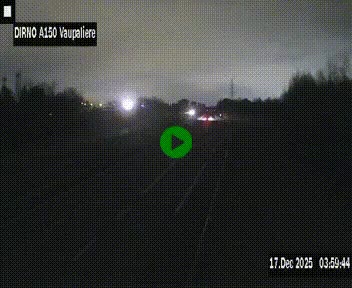 <h2>Webcam autoroute A150 à hauteur de La Vaupalière en périphérie de Rouen. Vue orientée vers Rouen</h2>