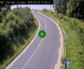 <h2>Webcam en haut de la Côte des Carreaux sur la N31 à Avesnes-en-Bray. Vue orientée vers Rouen</h2>