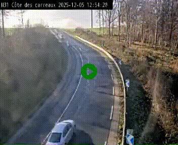 <h2>Webcam en haut de la Côte des Carreaux sur la N31 à Avesnes-en-Bray. Vue orientée vers Rouen</h2>