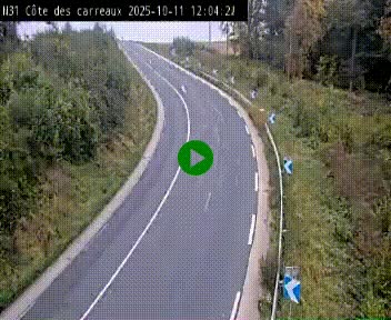 <h2>Webcam en haut de la Côte des Carreaux sur la N31 à Avesnes-en-Bray. Vue orientée vers Rouen</h2>