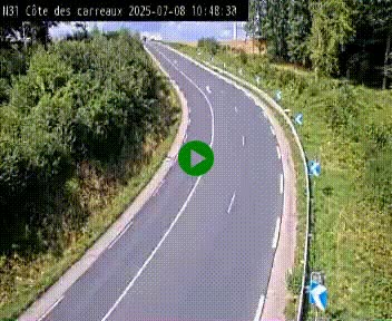 <h2>Webcam en haut de la Côte des Carreaux sur la N31 à Avesnes-en-Bray. Vue orientée vers Rouen</h2>