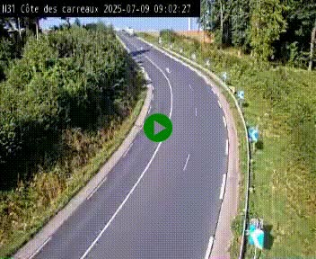 <h2>Webcam en haut de la Côte des Carreaux sur la N31 à Avesnes-en-Bray. Vue orientée vers Rouen</h2>
