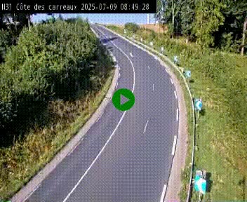 <h2>Webcam en haut de la Côte des Carreaux sur la N31 à Avesnes-en-Bray. Vue orientée vers Rouen</h2>