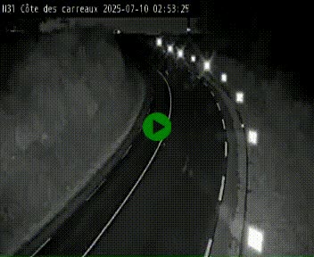 Webcam en haut de la Côte des Carreaux sur la N31 à Avesnes-en-Bray. Vue orientée vers Rouen