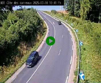 <h2>Webcam en haut de la Côte des Carreaux sur la N31 à Avesnes-en-Bray. Vue orientée vers Rouen</h2>