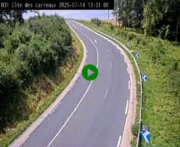 <h2>Webcam en haut de la Côte des Carreaux sur la N31 à Avesnes-en-Bray. Vue orientée vers Rouen</h2>