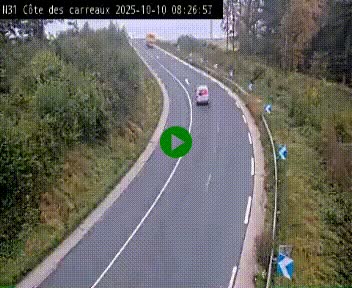 <h2>Webcam en haut de la Côte des Carreaux sur la N31 à Avesnes-en-Bray. Vue orientée vers Rouen</h2>