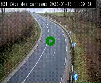 <h2>Webcam en haut de la Côte des Carreaux sur la N31 à Avesnes-en-Bray. Vue orientée vers Rouen</h2>