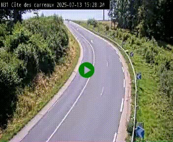 <h2>Webcam en haut de la Côte des Carreaux sur la N31 à Avesnes-en-Bray. Vue orientée vers Rouen</h2>