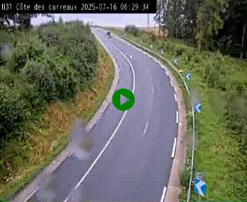 <h2>Webcam en haut de la Côte des Carreaux sur la N31 à Avesnes-en-Bray. Vue orientée vers Rouen</h2>