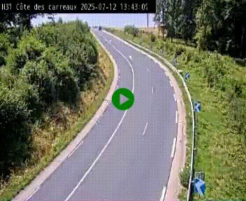 <h2>Webcam en haut de la Côte des Carreaux sur la N31 à Avesnes-en-Bray. Vue orientée vers Rouen</h2>