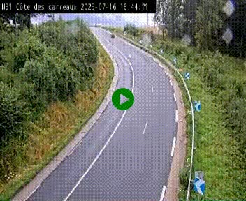 <h2>Webcam en haut de la Côte des Carreaux sur la N31 à Avesnes-en-Bray. Vue orientée vers Rouen</h2>