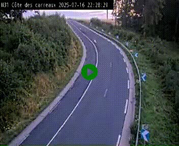 <h2>Webcam en haut de la Côte des Carreaux sur la N31 à Avesnes-en-Bray. Vue orientée vers Rouen</h2>