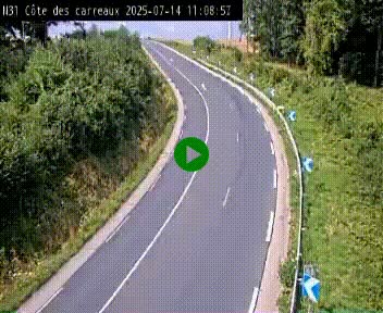 <h2>Webcam en haut de la Côte des Carreaux sur la N31 à Avesnes-en-Bray. Vue orientée vers Rouen</h2>