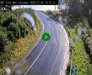<h2>Webcam en haut de la Côte des Carreaux sur la N31 à Avesnes-en-Bray. Vue orientée vers Rouen</h2>