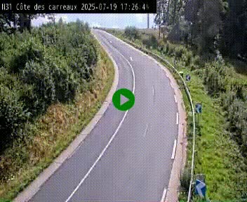 <h2>Webcam en haut de la Côte des Carreaux sur la N31 à Avesnes-en-Bray. Vue orientée vers Rouen</h2>