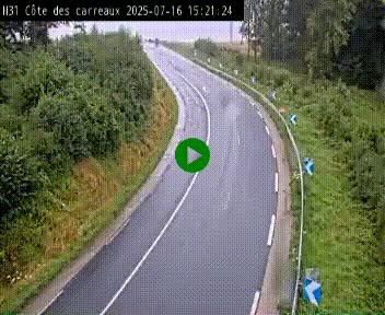 <h2>Webcam en haut de la Côte des Carreaux sur la N31 à Avesnes-en-Bray. Vue orientée vers Rouen</h2>