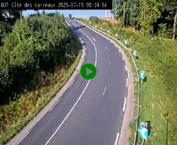 <h2>Webcam en haut de la Côte des Carreaux sur la N31 à Avesnes-en-Bray. Vue orientée vers Rouen</h2>