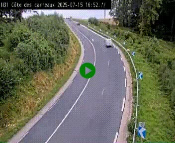 <h2>Webcam en haut de la Côte des Carreaux sur la N31 à Avesnes-en-Bray. Vue orientée vers Rouen</h2>
